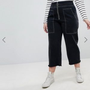 ASOS Curve wide leg utility jeans